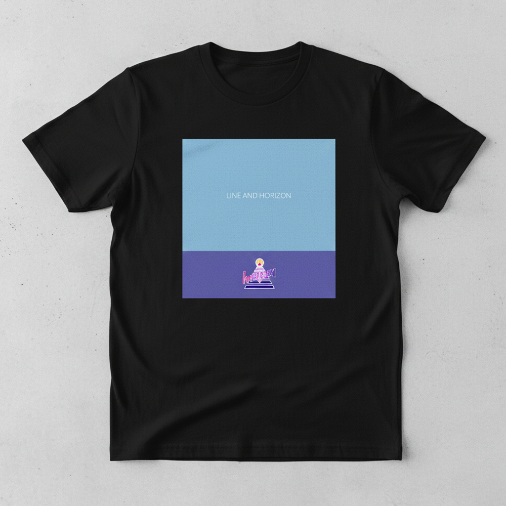 Line and Horizon T-Shirt Black