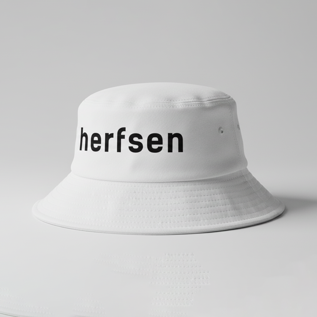 Bucket Hat Logo 2.0 White